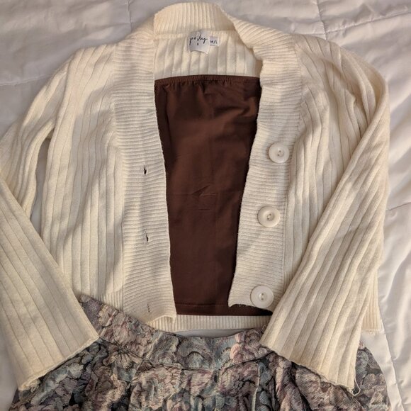 Oh Polly Sweaters - Cream cardigan